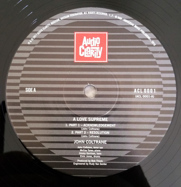 John Coltrane - A Love Supreme | Audio Clarity (ACL 0001) - 4 John Coltrane - A Love Supreme | Audio Clarity (ACL 0001) - 4