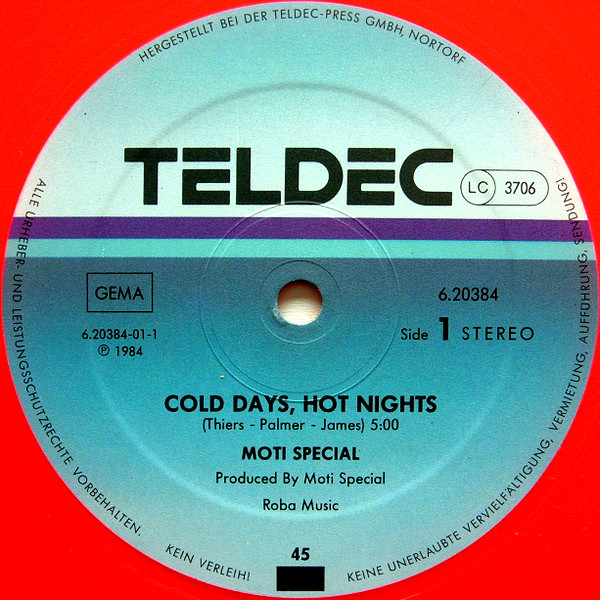 Moti Special - Cold Days, Hot Nights / Out Of Tune | TELDEC (6.20384) - 3 Moti Special - Cold Days, Hot Nights / Out Of Tune | TELDEC (6.20384) - 3