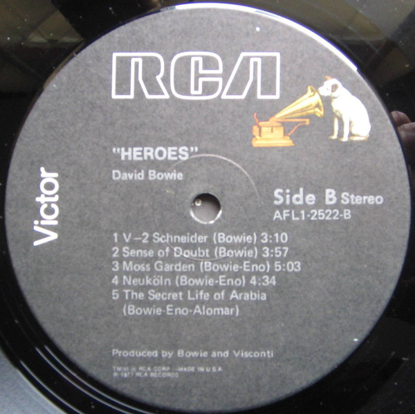 David Bowie - "Heroes" | RCA Victor (AFL1-2522) - 4 David Bowie - "Heroes" | RCA Victor (AFL1-2522) - 4