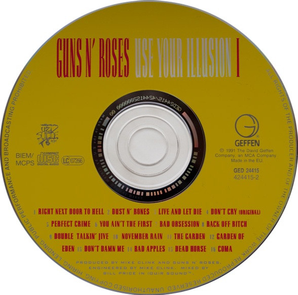 Guns N' Roses - Use Your Illusion I | Geffen Records (GED 24415) - 2
