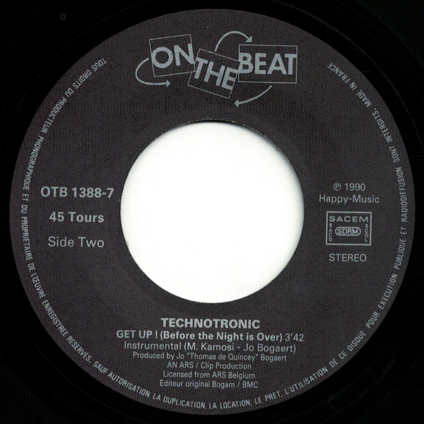 Technotronic - Get Up (Before The Night Is Over) | On The Beat (OTB 1388-7) - 4 Technotronic - Get Up (Before The Night Is Over) | On The Beat (OTB 1388-7) - 4