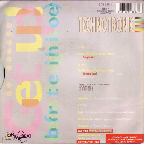 Technotronic - Get Up (Before The Night Is Over) | On The Beat (OTB 1388-7) - 2 Technotronic - Get Up (Before The Night Is Over) | On The Beat (OTB 1388-7) - 2