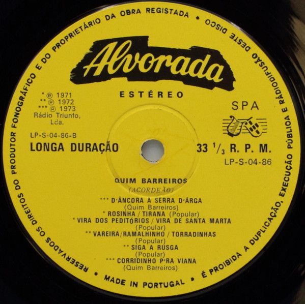 Quim Barreiros - Acordeão | Alvorada (LP-S-04-86) - 4 Quim Barreiros - Acordeão | Alvorada (LP-S-04-86) - 4