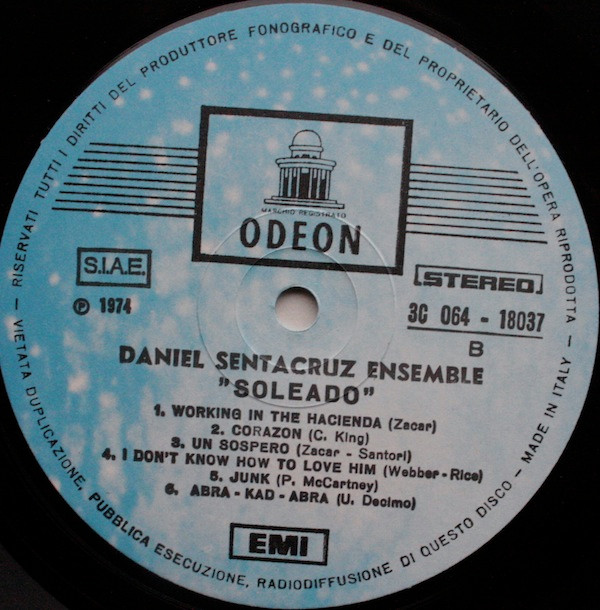 Daniel Sentacruz Ensemble - Soleado | Odeon (3C 064 - 18037)