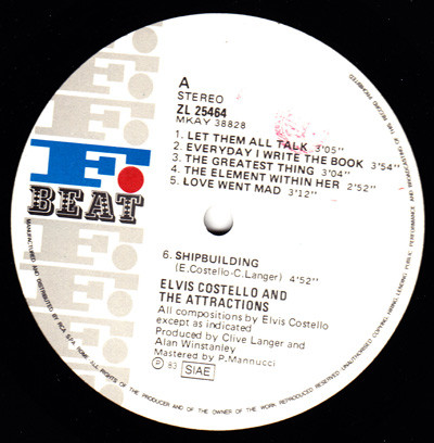 Elvis Costello & The Attractions - Punch The Clock | F-Beat (ZL 25464) - 3 Elvis Costello & The Attractions - Punch The Clock | F-Beat (ZL 25464) - 3
