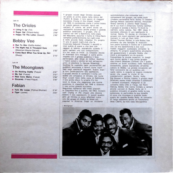 The Orioles / Bobby Vee / The Moonglows / Fabian - The Orioles / Bobby Vee / The Moonglows / Fabian | Curcio (GSR - 32) - 2 The Orioles / Bobby Vee / The Moonglows / Fabian - The Orioles / Bobby Vee / The Moonglows / Fabian | Curcio (GSR - 32) - 2