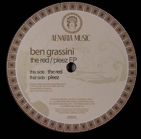 Ben Grassini - The Red / Pleez EP | Aenaria Music (AENMU001) - main