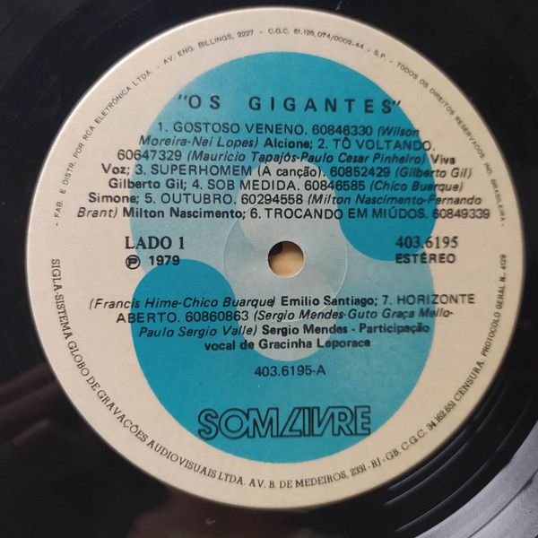 Various - Os Gigantes (Trilha Sonora Original Da Novela) | Som Livre (403.6195) - 3