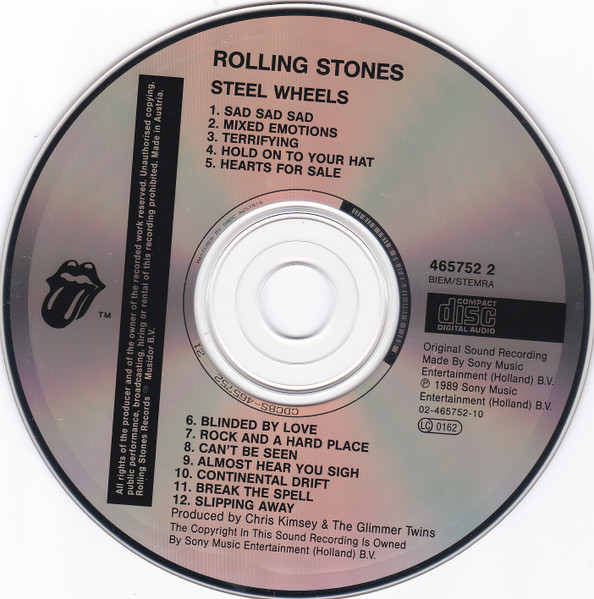 The Rolling Stones - Steel Wheels | Rolling Stones Records (465752 2) - 3