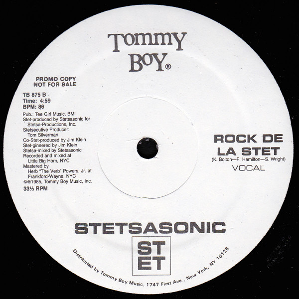 Stetsasonic - Just Say Stet | Tommy Boy (TB 875) - 2