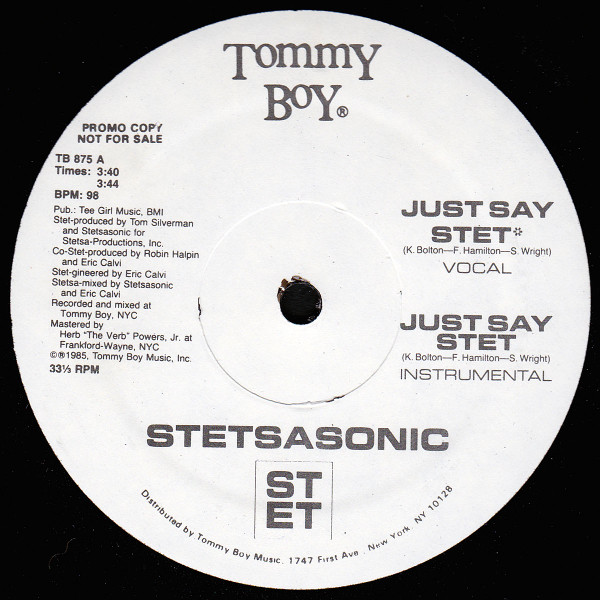 Stetsasonic - Just Say Stet | Tommy Boy (TB 875) - main