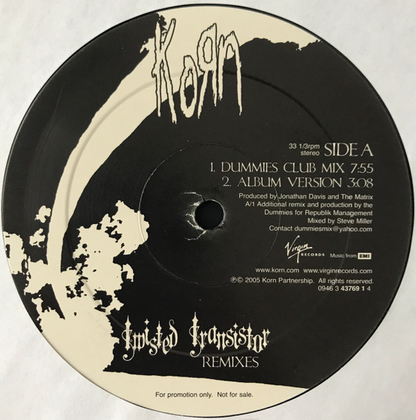 Korn - Twisted Transistor (Remixes) | Virgin (0946 3 43769 1 4) - 4