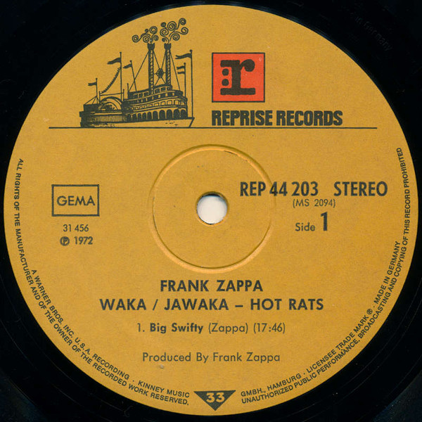 Frank Zappa - Waka / Jawaka - Hot Rats | Reprise Records (REP 44 203) - 3 Frank Zappa - Waka / Jawaka - Hot Rats | Reprise Records (REP 44 203) - 3