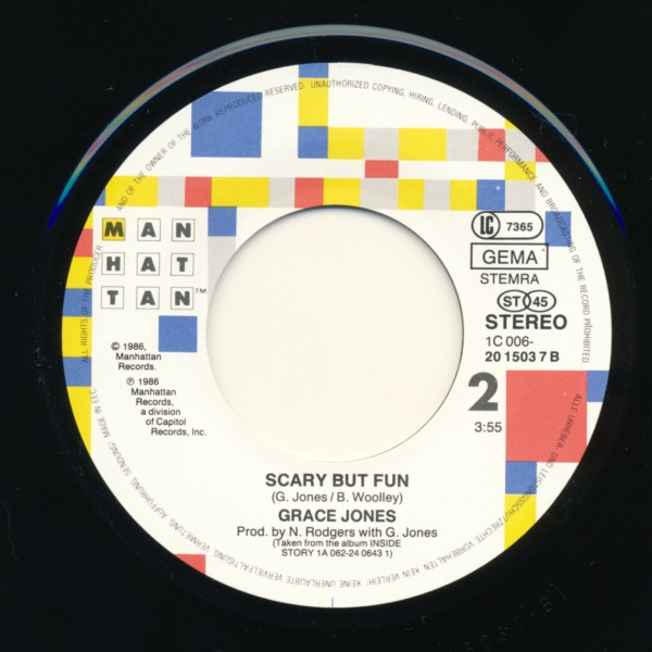 Grace Jones - I'm Not Perfect (But I'm Perfect For You) | Manhattan Records (1C 006-20 1503 7) - 4