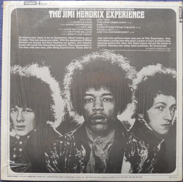 The Jimi Hendrix Experience - Are You Experienced? | Reprise Records (RS-6261) - 2