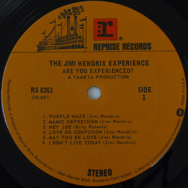 The Jimi Hendrix Experience - Are You Experienced? | Reprise Records (RS-6261) - 3