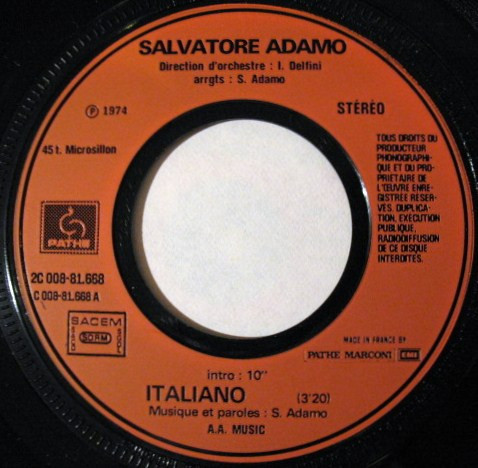 Adamo - Italiano | Pathé (2C 008-81668) - 3