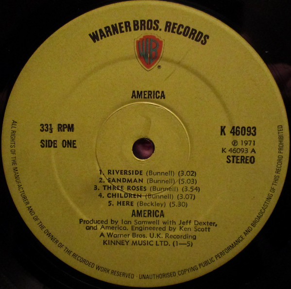 America - America | Warner Bros. Records (K 46093) - main