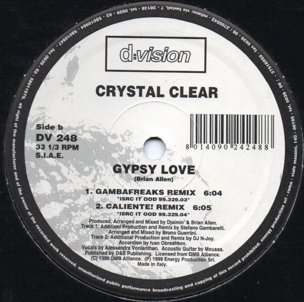 Crystal Clear - Gypsy Love | D:vision Records (DV 248) - 3 Crystal Clear - Gypsy Love | D:vision Records (DV 248) - 3