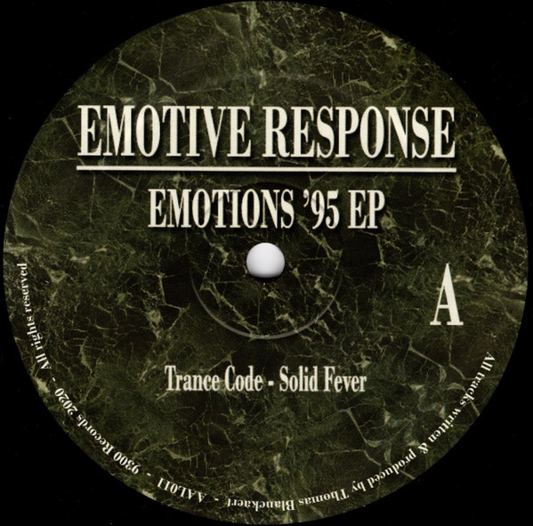 Emotive Response - Emotions '95 EP | 9300 Records (AAL011) - 2 Emotive Response - Emotions '95 EP | 9300 Records (AAL011) - 2