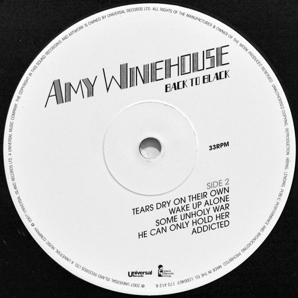 Amy Winehouse - Back To Black | Universal Records (173 412 8) - 3 Amy Winehouse - Back To Black | Universal Records (173 412 8) - 3
