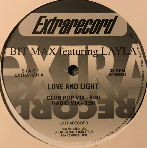 Bit-Max Featuring Layla - Love And Light | Extrarecord (EXTRA H/01) - 2