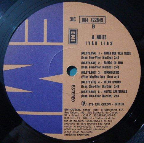 Ivan Lins - A Noite | EMI (31C 064 422849) - 2 Ivan Lins - A Noite | EMI (31C 064 422849) - 2
