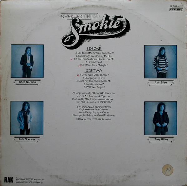 Smokie - Greatest Hits = Grandes Exitos - Vinilo | RAK (10 C 062-98751) - 2
