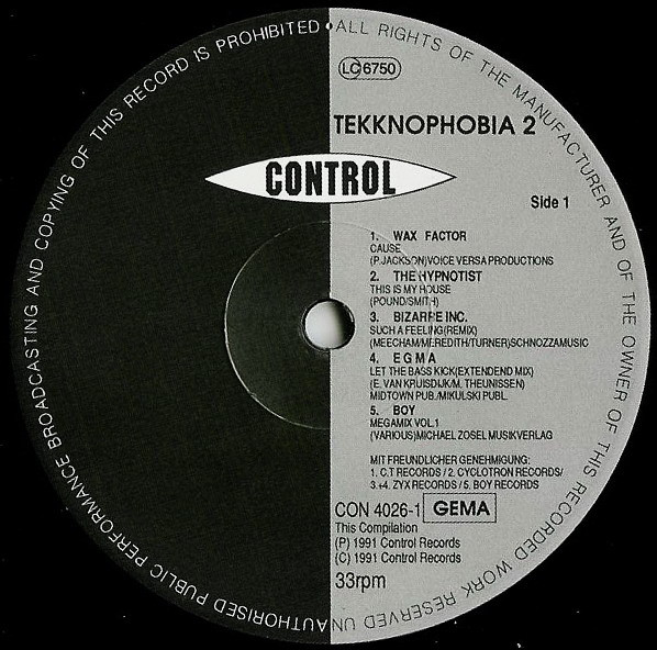 Various - Tekknophobia 2 | Control (CON 4026-1) - 3