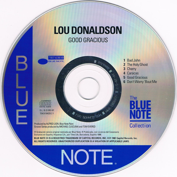 Lou Donaldson - Good Gracious! | Blue Note (7243 8 54325 2 1) - 3
