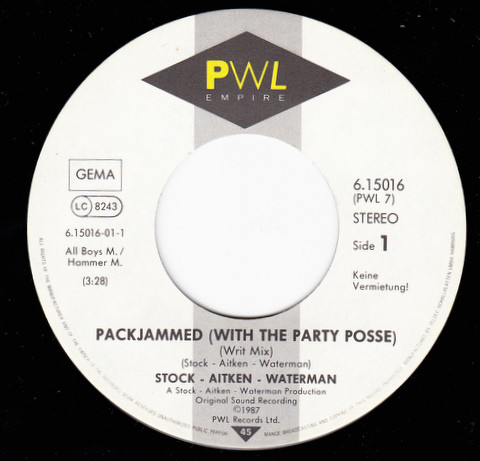 Stock, Aitken & Waterman - Packjammed (With The Party Posse) | PWL Empire (6.15016) - 4