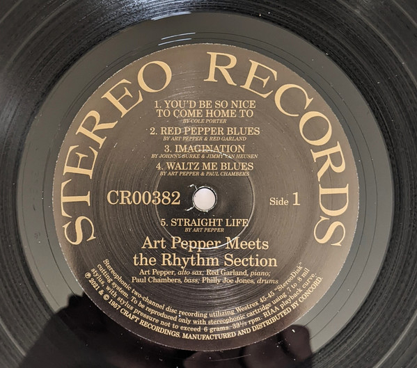 Art Pepper - Art Pepper Meets The Rhythm Section | Craft Recordings (CR00382) - 3