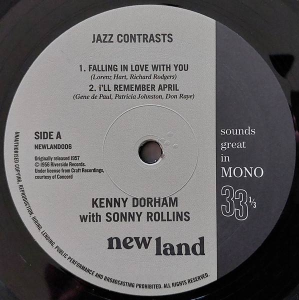 Kenny Dorham With Sonny Rollins - Jazz Contrasts | New Land (NEWLAND006) - 3 Kenny Dorham With Sonny Rollins - Jazz Contrasts | New Land (NEWLAND006) - 3