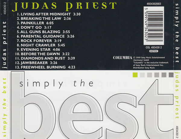 Judas Priest - Simply The Best | Columbia (493430 2) - 2