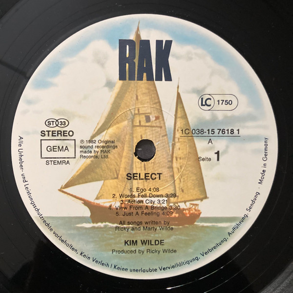 Kim Wilde - Select | EMI Electrola (1C 038-15 7618 1) - 3 Kim Wilde - Select | EMI Electrola (1C 038-15 7618 1) - 3