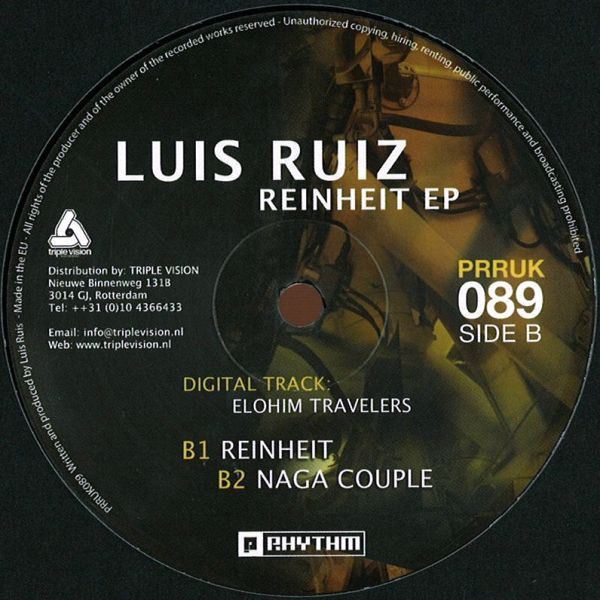 Luis Ruiz - Reinheit EP | Planet Rhythm Records (PRRUK089) - 2 Luis Ruiz - Reinheit EP | Planet Rhythm Records (PRRUK089) - 2