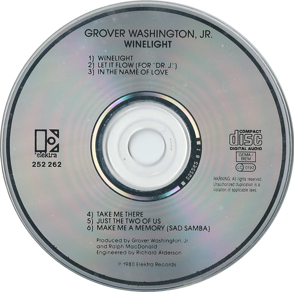 Grover Washington, Jr. - Winelight | Elektra (64305-2) - 3