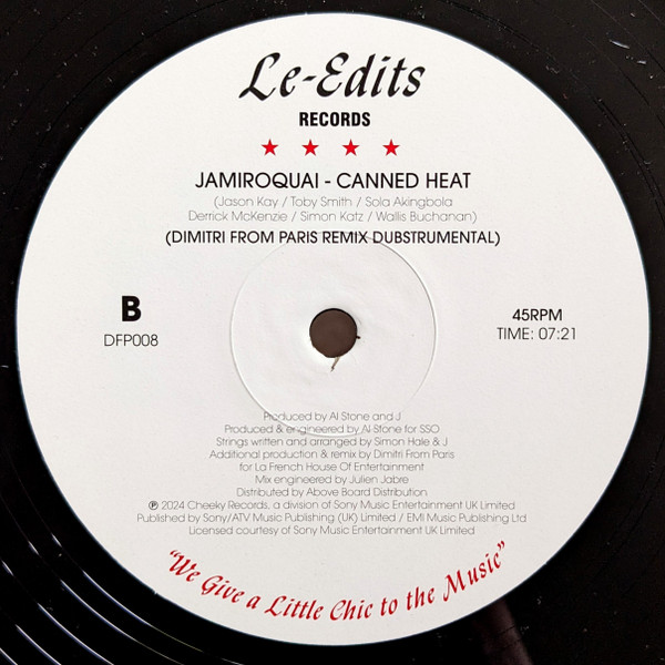 Jamiroquai - Canned Heat | Le-Edits Records (DFP008) - 2