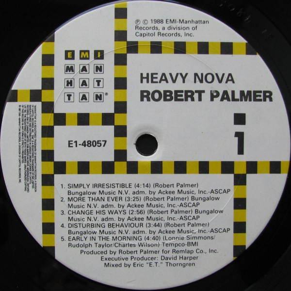 Robert Palmer - Heavy Nova | EMI-Manhattan Records (E1 48057) - 2 Robert Palmer - Heavy Nova | EMI-Manhattan Records (E1 48057) - 2