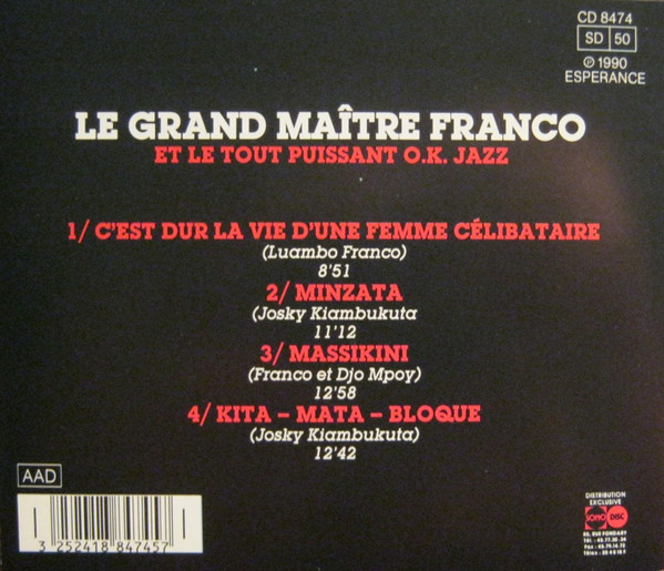 Franco Et  Orchestre T.P.O.K. Jazz - Untitled | Disques Espérance (CD 8474) - main