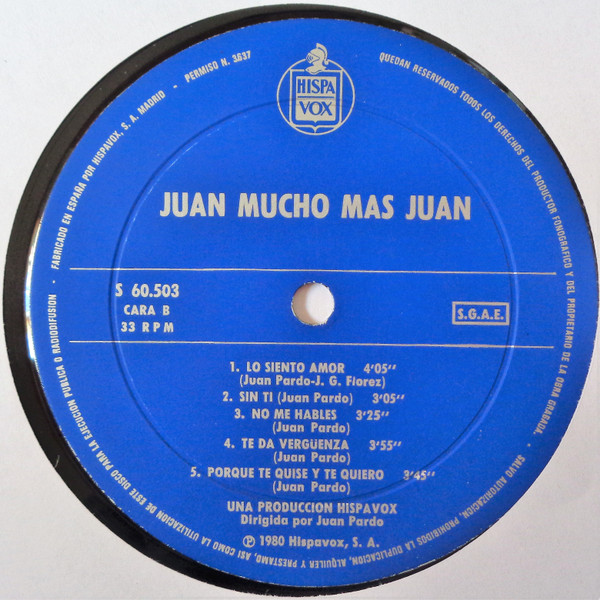 Juan Pardo - Juan Mucho Más Juan | Hispavox (S 60.503) - 4
