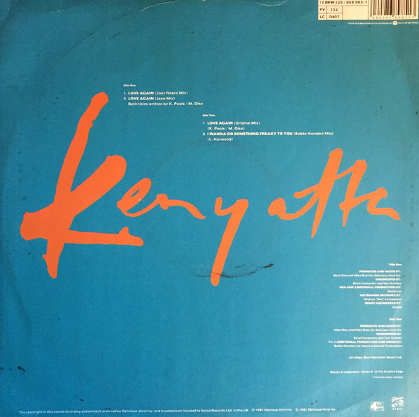 Kenyatta - Love Again | 4th & Broadway (12 BRW 226) - 2 Kenyatta - Love Again | 4th & Broadway (12 BRW 226) - 2