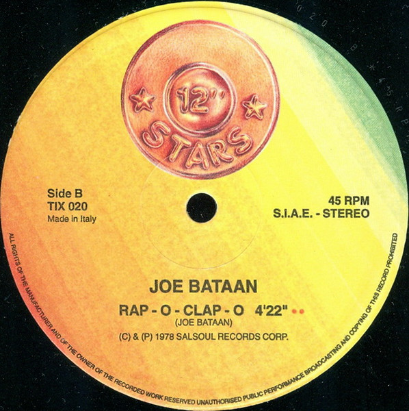 Bebu Silvetti / Joe Bataan - Spring Rain / Rap - O - Clap - O | 12 Inch Stars (TIX 020) - 4 Bebu Silvetti / Joe Bataan - Spring Rain / Rap - O - Clap - O | 12 Inch Stars (TIX 020) - 4