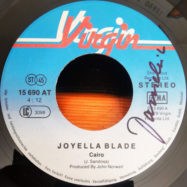 Joyella Blade - Cairo / Cairo Dub | Virgin (15 690 AT) - 2