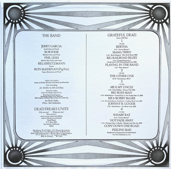 The Grateful Dead - Grateful Dead | Warner Records (R1 1935) - 3