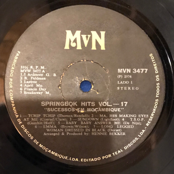 Unknown Artist - Sucessos Em Mocambique | MVN (MVN 3477) - 3