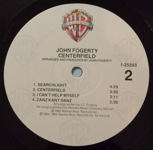 John Fogerty - Centerfield | Warner Bros. Records (9 25203-1) - 4 John Fogerty - Centerfield | Warner Bros. Records (9 25203-1) - 4