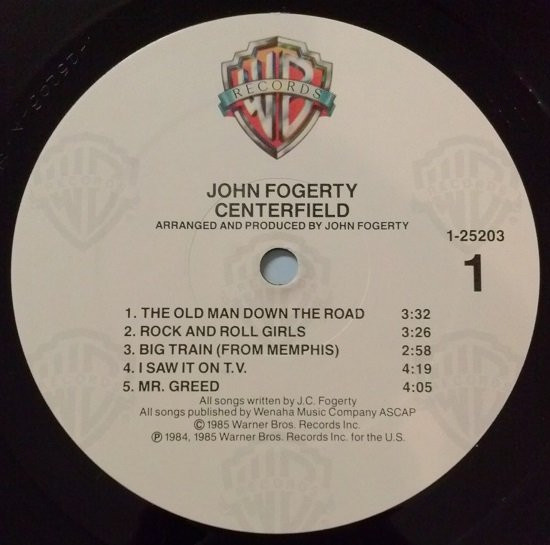 John Fogerty - Centerfield | Warner Bros. Records (9 25203-1) - 3 John Fogerty - Centerfield | Warner Bros. Records (9 25203-1) - 3