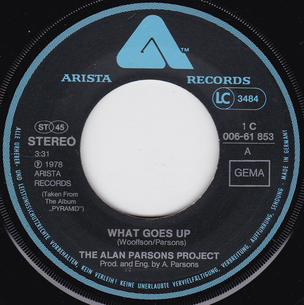 The Alan Parsons Project - What Goes Up | Arista (1C 006-61 853) - 3