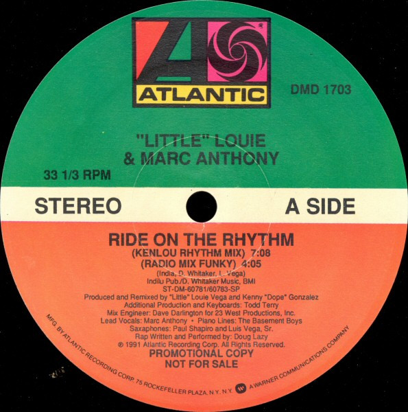 Louie Vega & Marc Anthony - Ride On The Rhythm | Atlantic (DMD 1703)